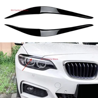 For BMW 2 Series F22 F23 220i 228i 230i M235i M240i M Sport 2014-2021 Headlight Eyebrow Headlamp Eyelids Evil Style Stickers