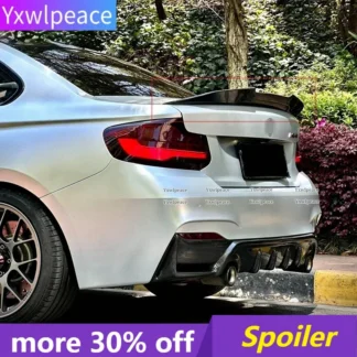 PSM Style ABS Plastic Rear Trunk Lip Spoiler Car Accessories For BMW 2 Series F22 F87 M2 2014-2019 M235i M240i 218i 220i 228i